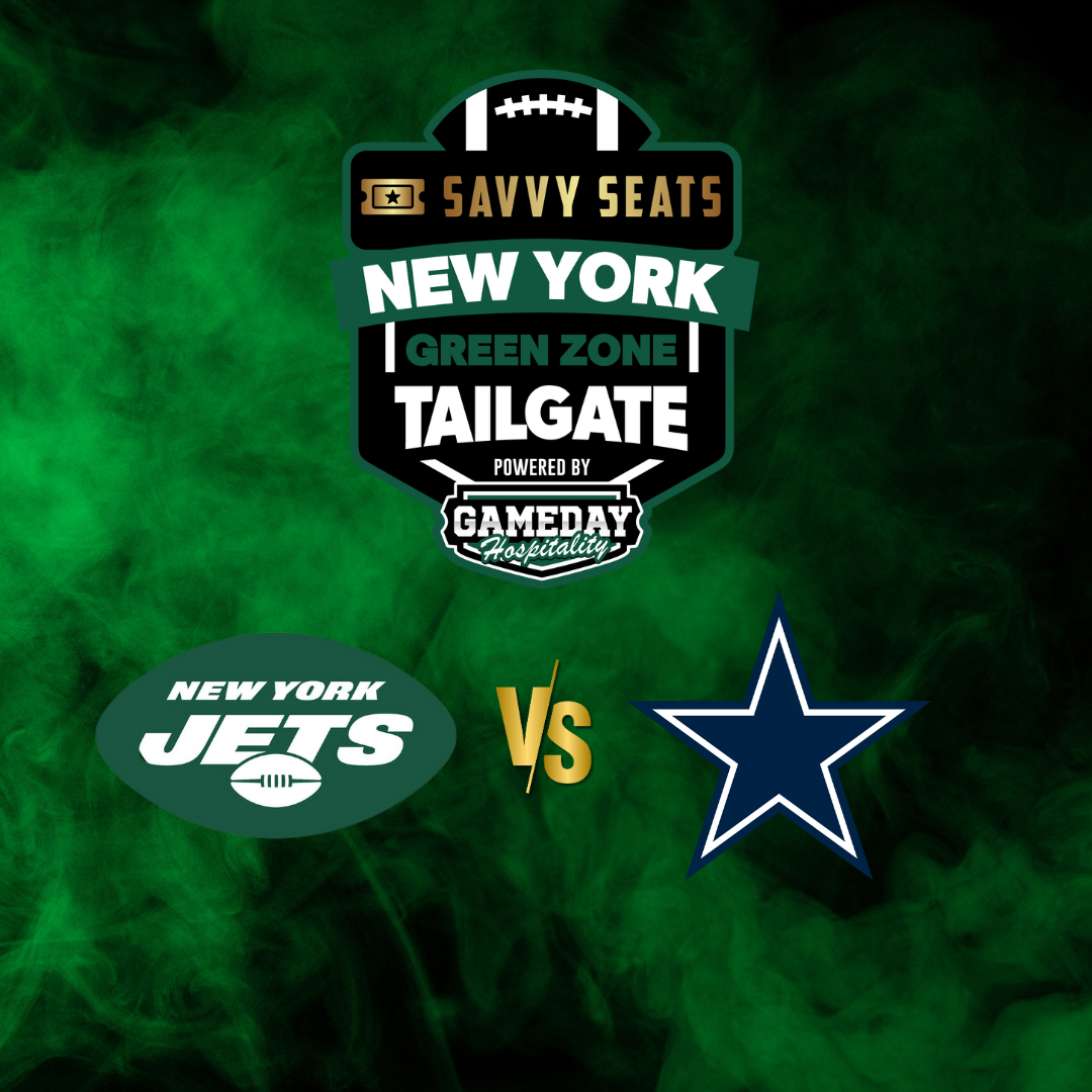Get information & buy tickets to Jets and Cowboys Savvy Seats Tailgate Zone New York Jets Tailgate Party on Oct 05, 10:00 @B Parking Deck | Savvy Seats
