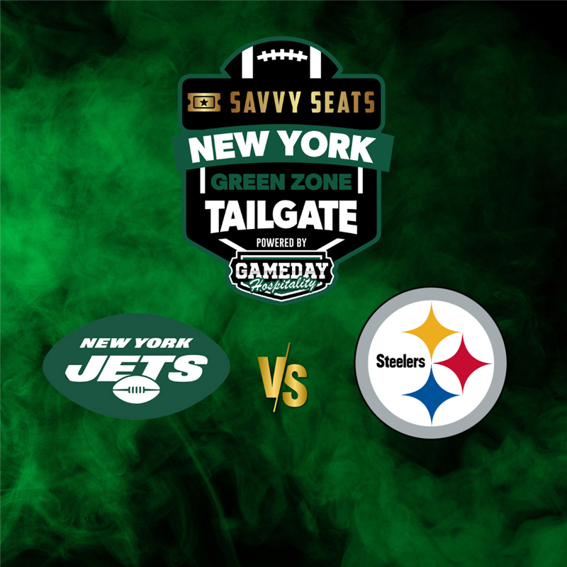 Jets and Steelers Savvy Seats Tailgate Zone