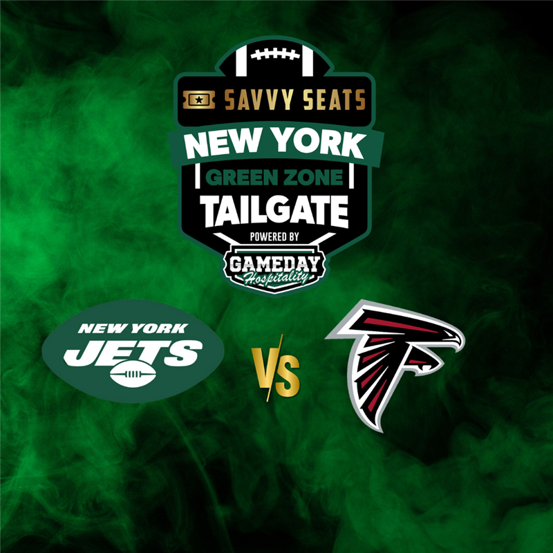 Jets and Falcons Savvy Seats Tailgate Zone