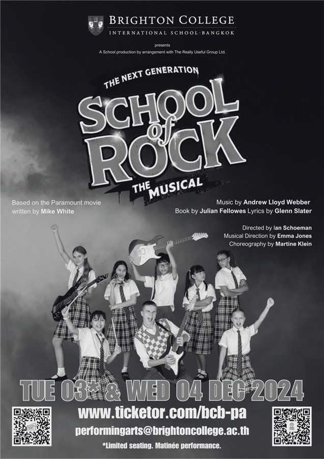 Get Information and buy tickets to SCHOOL OF ROCK Senior School Musical - Evening on Brighton College Bangkok