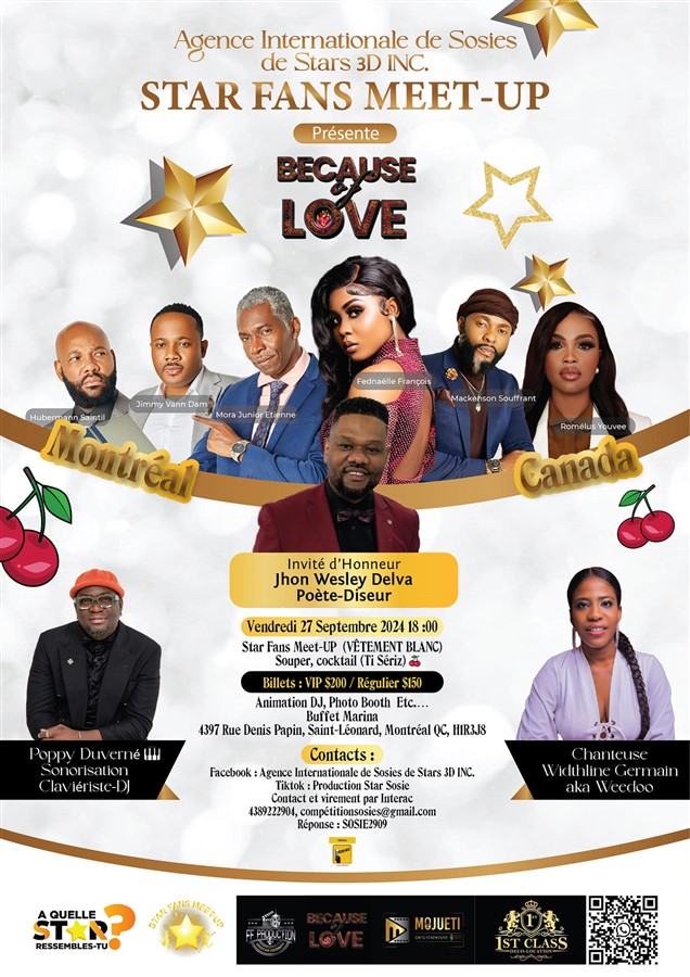 Get Information and buy tickets to Because of Love STAR FANS MEET-UP on AGENCE INTERNATIONALE DE SOSIE