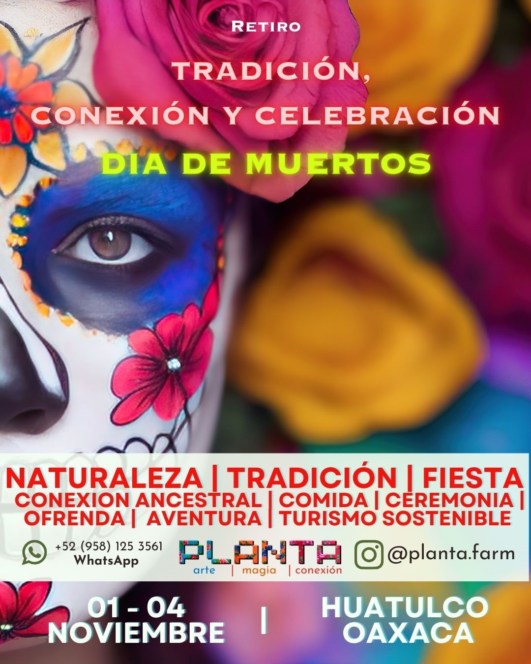 Get information, pick a seat & buy tickets to Retiro de Día de Muertos  on Nov 01, 15:00 @PLANTA | Planta