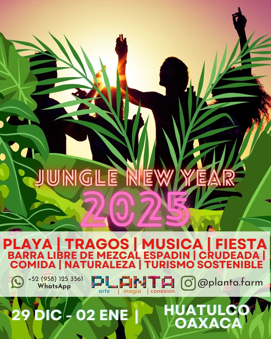 Obtenga información, elija un asiento y compre entradas paraJungle New Year Retreat 2025  on dic. 29, 15:00 @PLANTA | Planta