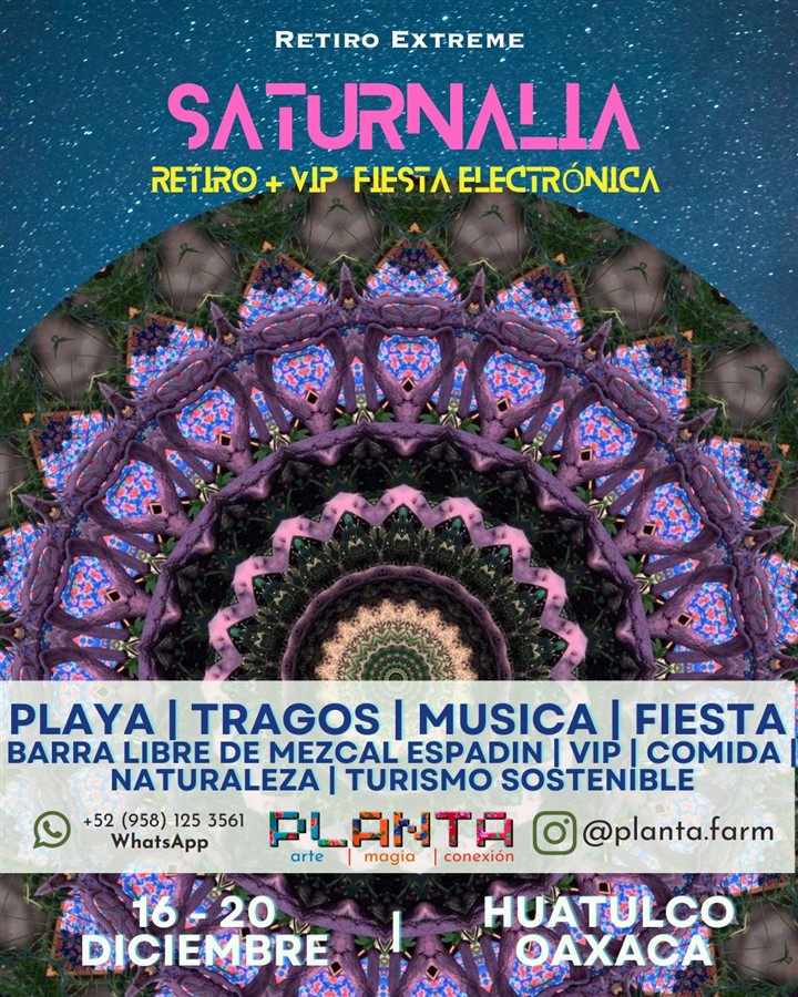 Obtener información y comprar entradas para Retiro Saturnalia VIP  en Planta.