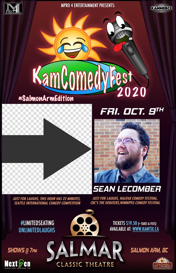 Get Information and buy tickets to KamComedyFest #SalmonArmEdition w/ Sean Lecomber on www.KamTix.ca