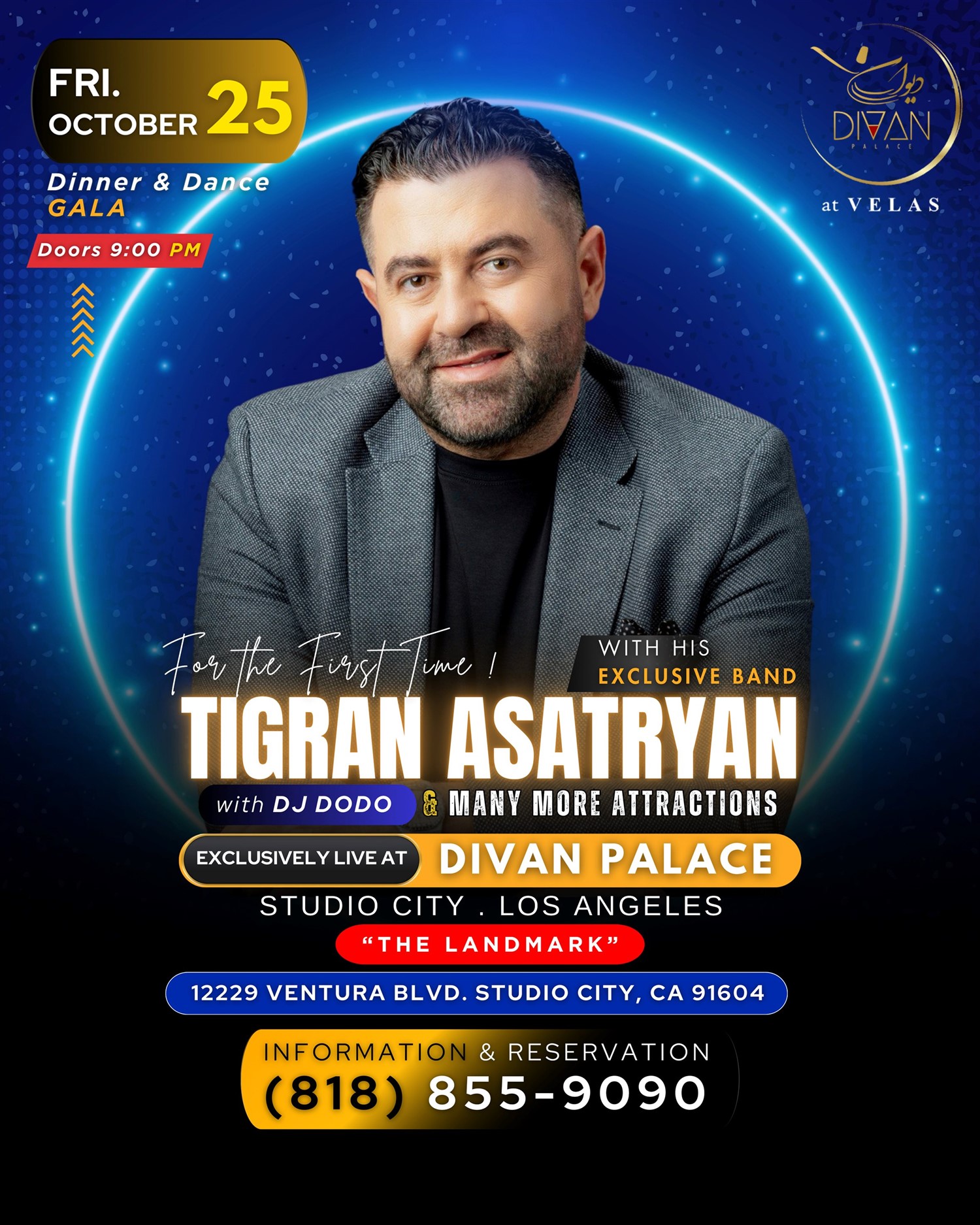 Get information & buy tickets to Tigran Asatryan Friday October 25, 2024 at Divan Palace on Oct 25, 20:00 @Divan Palace | Divan Palace