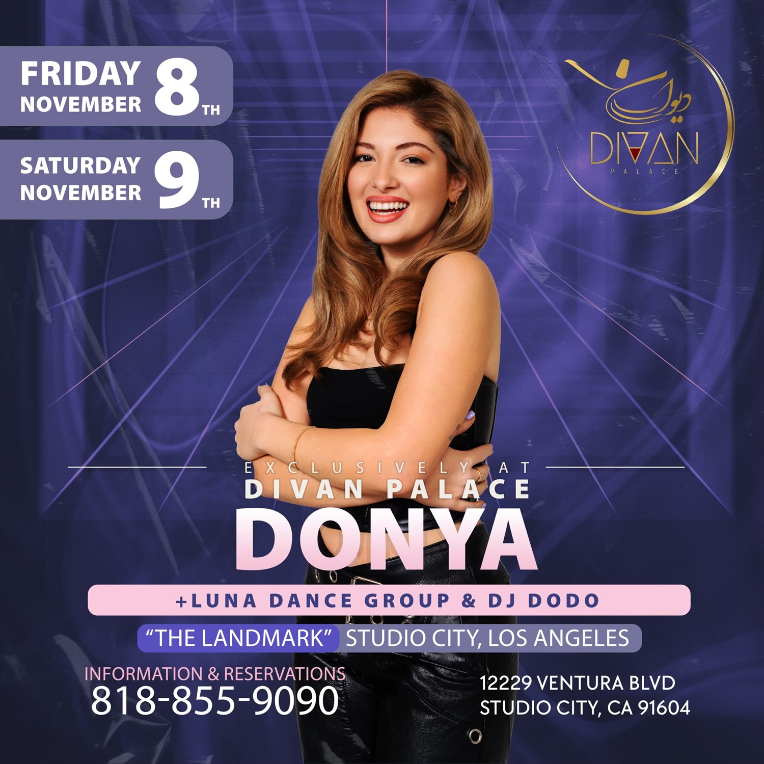 Get information & buy tickets to Donya - Live in concert at Divan Palace Saturday November 9, 2024 on Nov 09, 21:00 @Divan Palace | Divan Palace