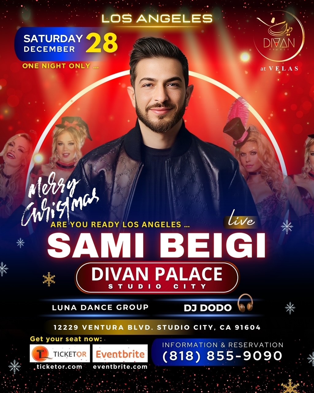 Get information & buy tickets to Sami Beigi Live at Divan Palace Dinner Dance with Mehrdad Ekhtraiy, Luna Dance Group and DJ DoDo on Dec 28, 21:00 @Divan Palace