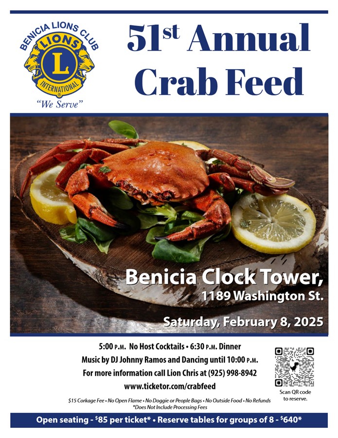 51st Annual Benicia Lions Crab Feed