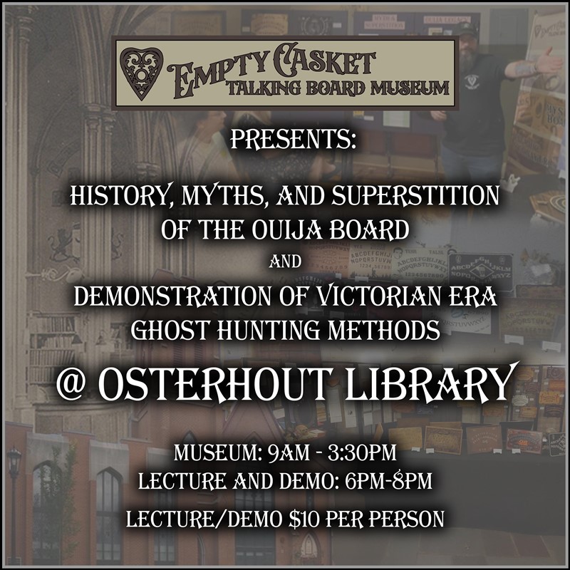 Get Information and buy tickets to Museum and Lecture At the Osterhout Library on Xtreme Ticketing