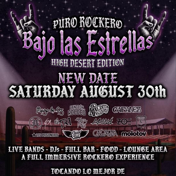 Get Information and buy tickets to Bajo las Estrellas Puro Rockero on Adelanto Events