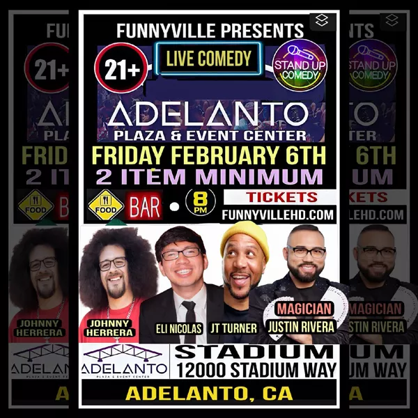 Get Information and buy tickets to LIVE COMEDY  on Adelanto Events