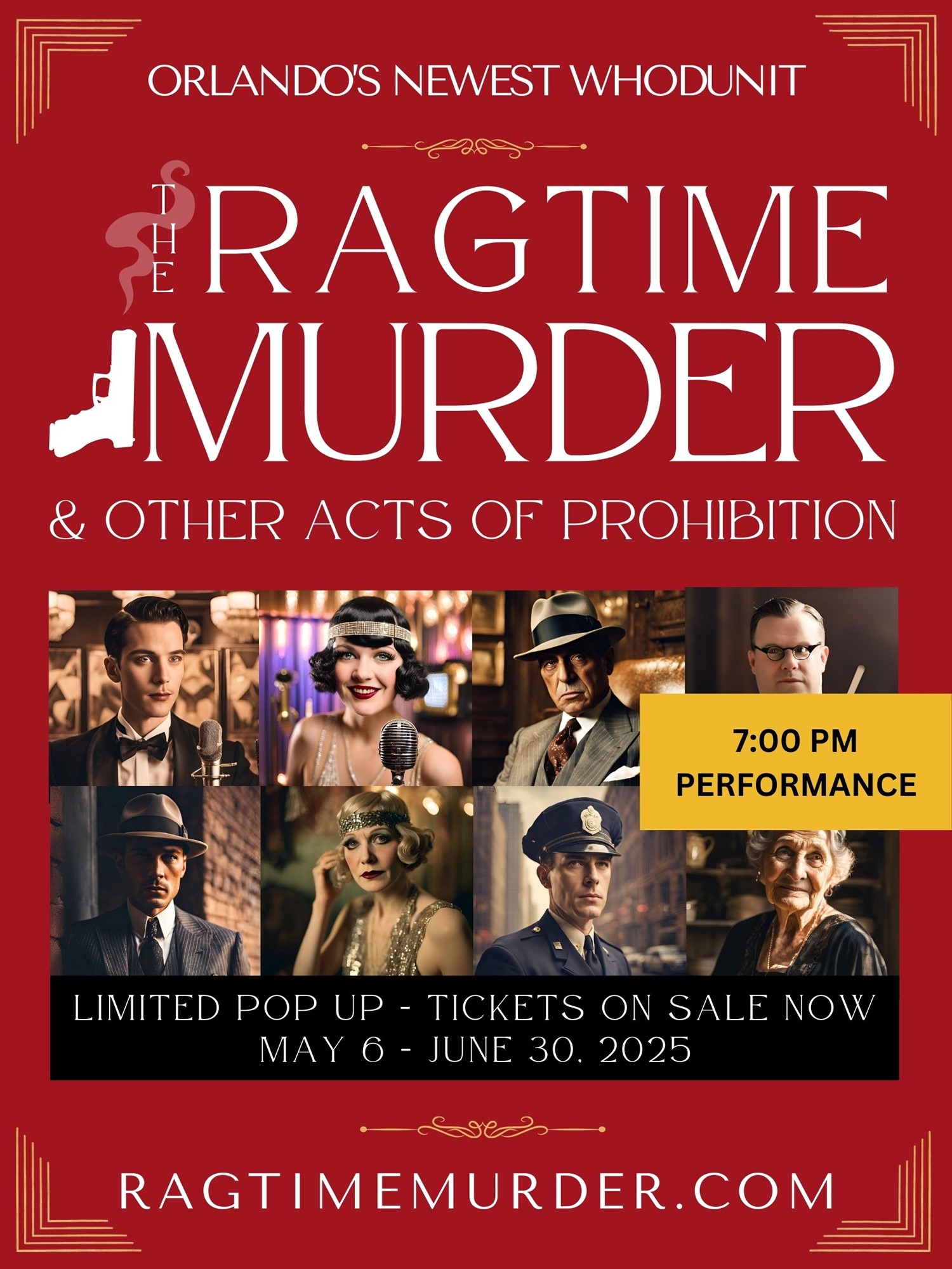 Get information & buy tickets to The Ragtime Murder - Orlando's Pop Up Speakeasy! on may. 06, 19:00 @Teatro Martini | Ragtime Murder