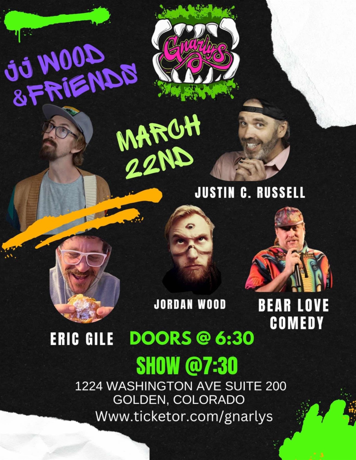 Get information & buy tickets to JJ Wood & Friends  on Mar 22, 19:30 @Gnarly's | Gnarly's