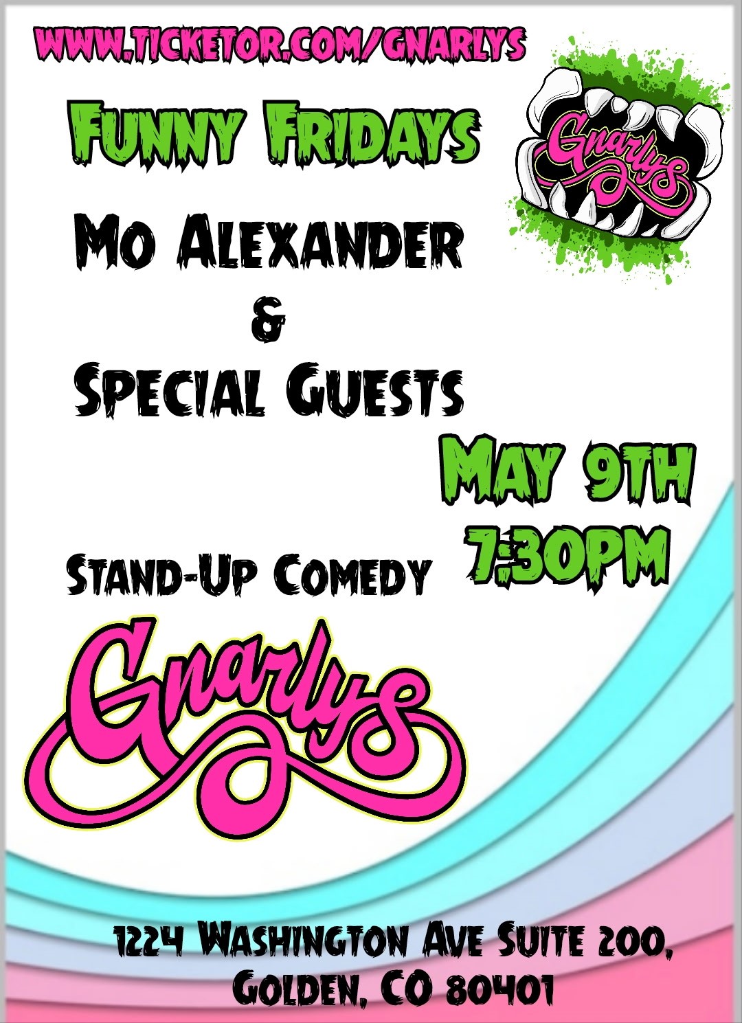 Get information & buy tickets to Funny Fridays Featuring Mo Alexander And Special Guests on may. 09, 19:30 @Gnarly's | Gnarly's