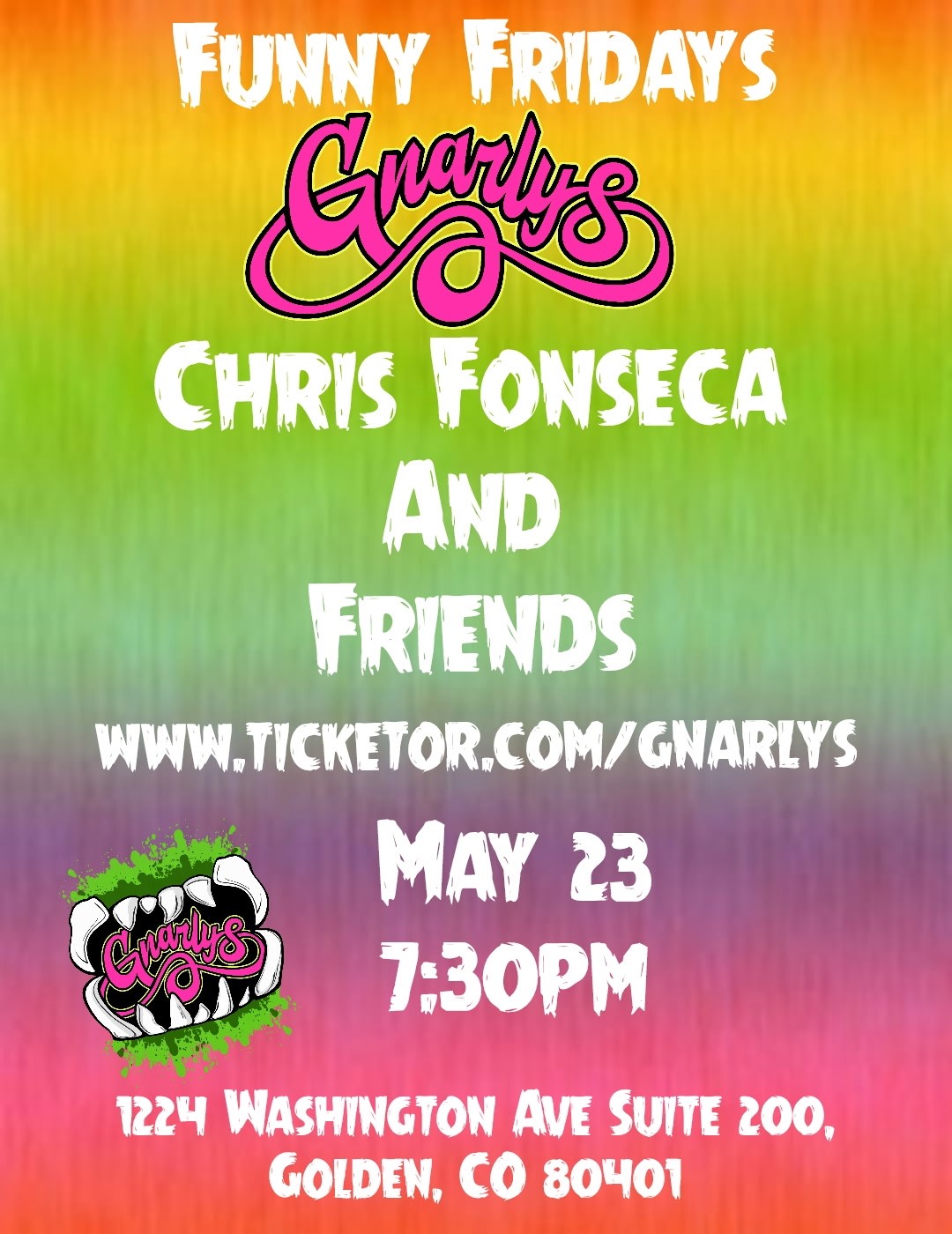 Get information & buy tickets to Funny Fridays Featuring Chris Fonseca And Friends on May 23, 19:30 @Gnarly's | Gnarly's