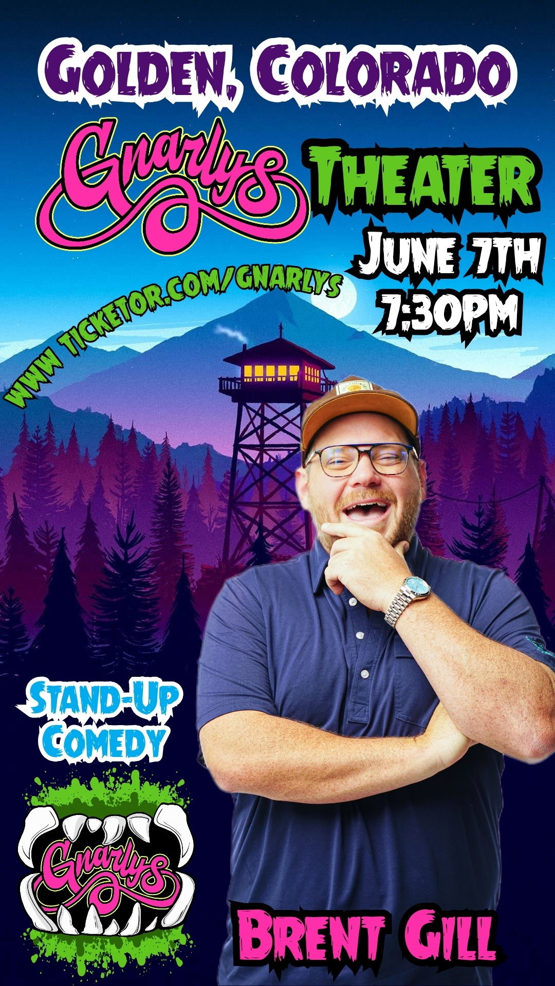 Get information & buy tickets to Stand Up with Brent Gill And special guests on Jun 07, 19:30 @Gnarly's | Gnarly's