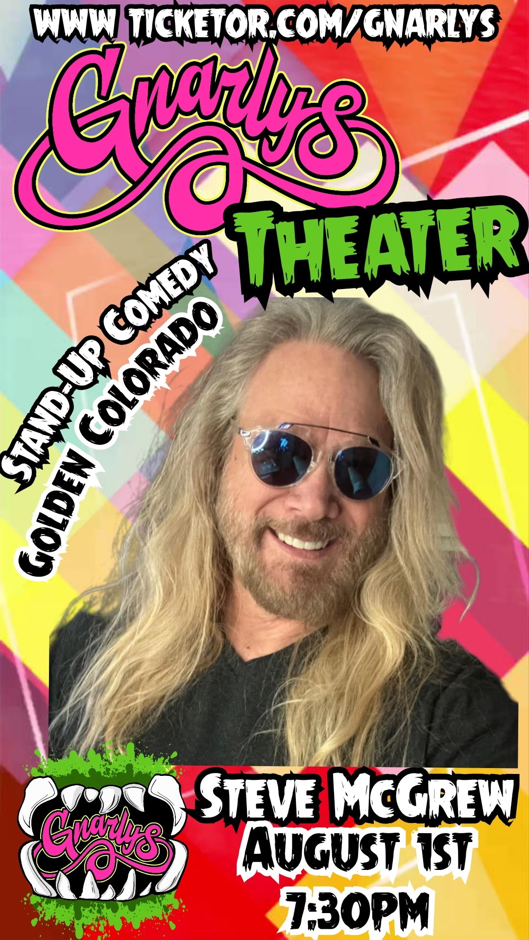 Get information & buy tickets to Stand Up Comedy Featuring Steve McGrew With Special Guests (18+) on Aug 01, 20:00 @Gnarly's | Gnarly's