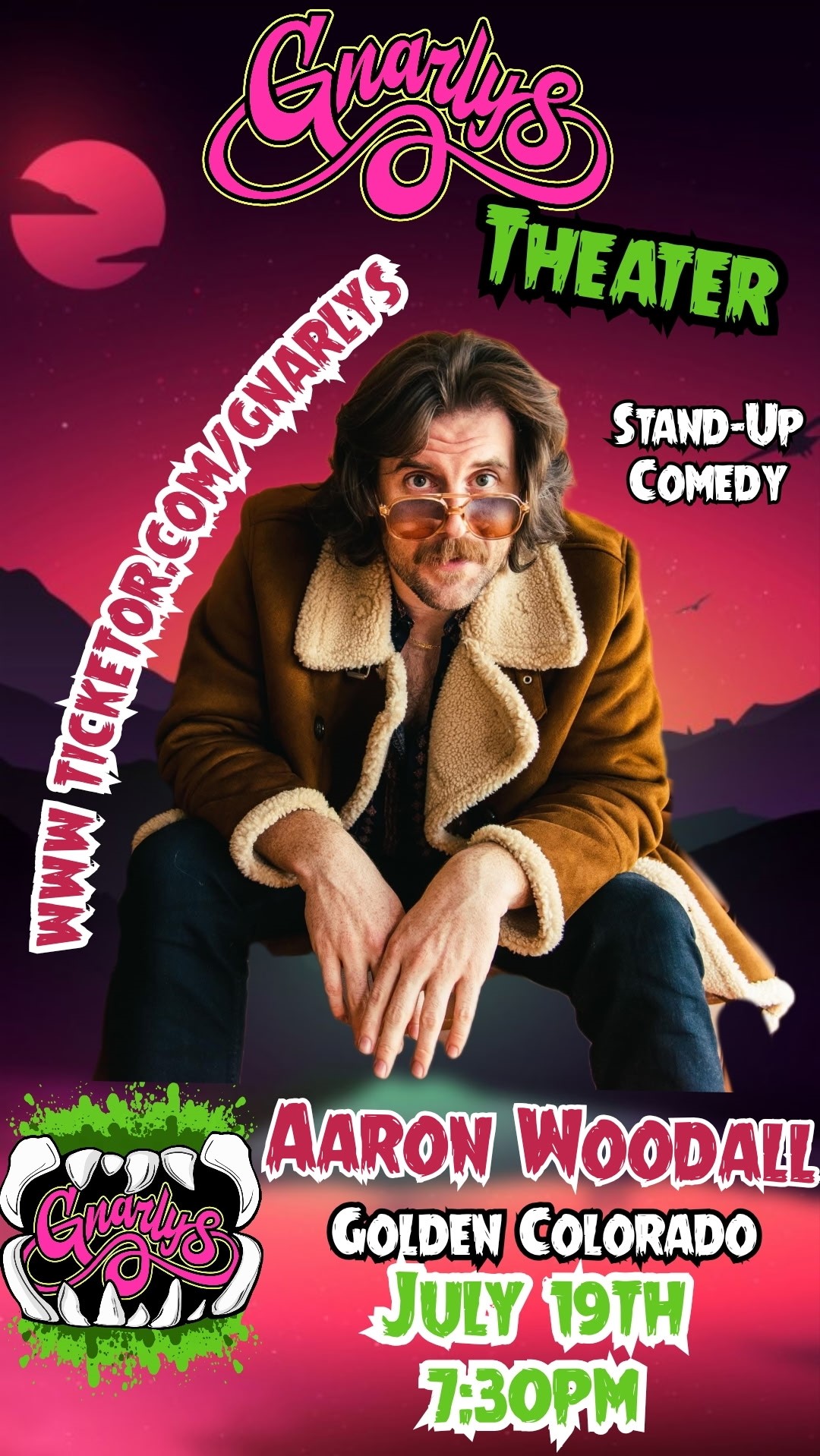 Get information & buy tickets to Stand Up Comedy Featuring Aaron Woodall With Special Guests (18+) on Jul 19, 20:00 @Gnarly's | Gnarly's