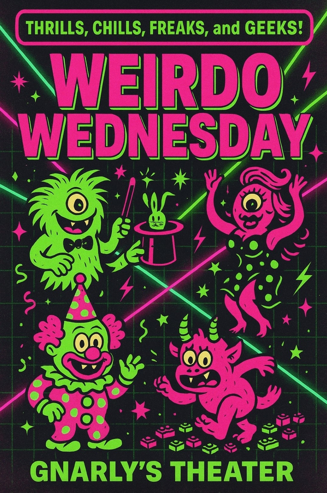 Get information & buy tickets toWeirdo Wednesday  on Jul 16, 20:00 @Gnarly's | Gnarly's