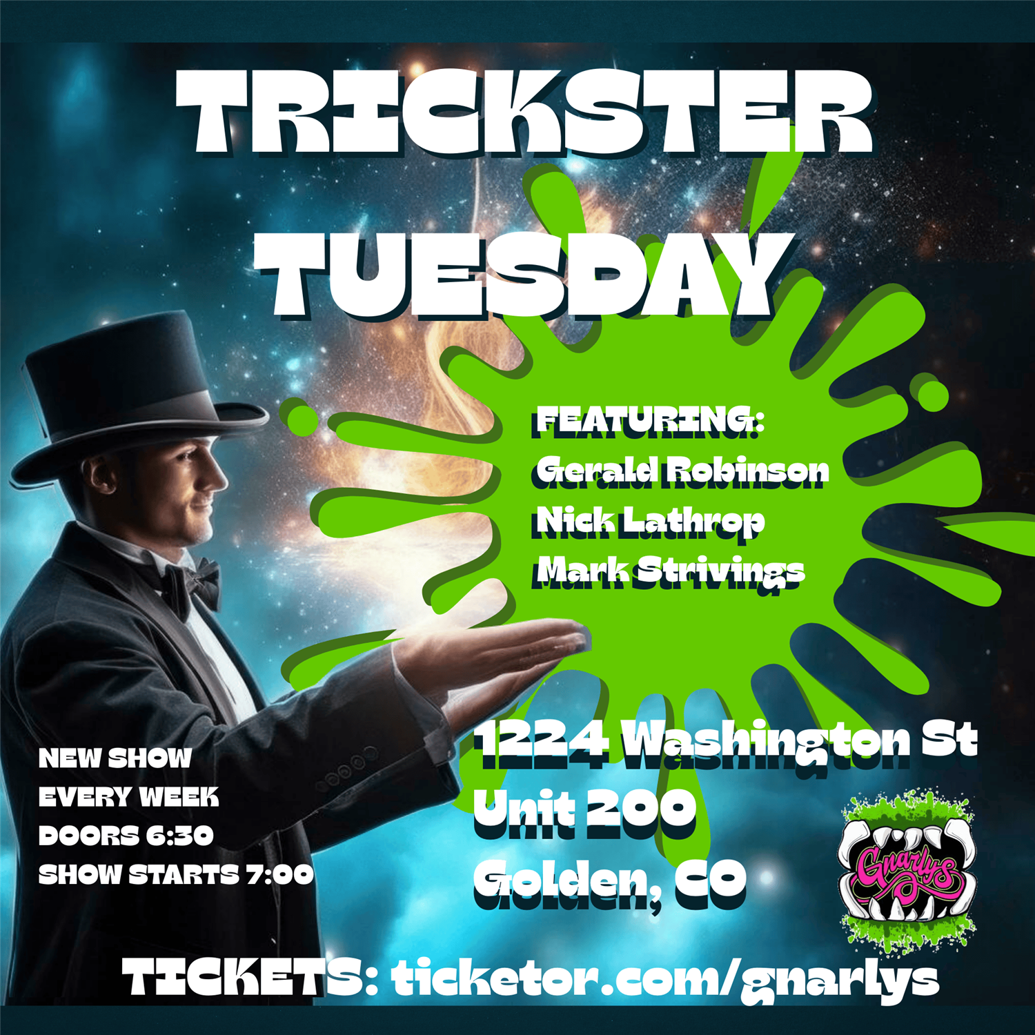 Trickster Tueasday Featuring Mark Strivings with Nick Lathrop and Gerald Robinson image