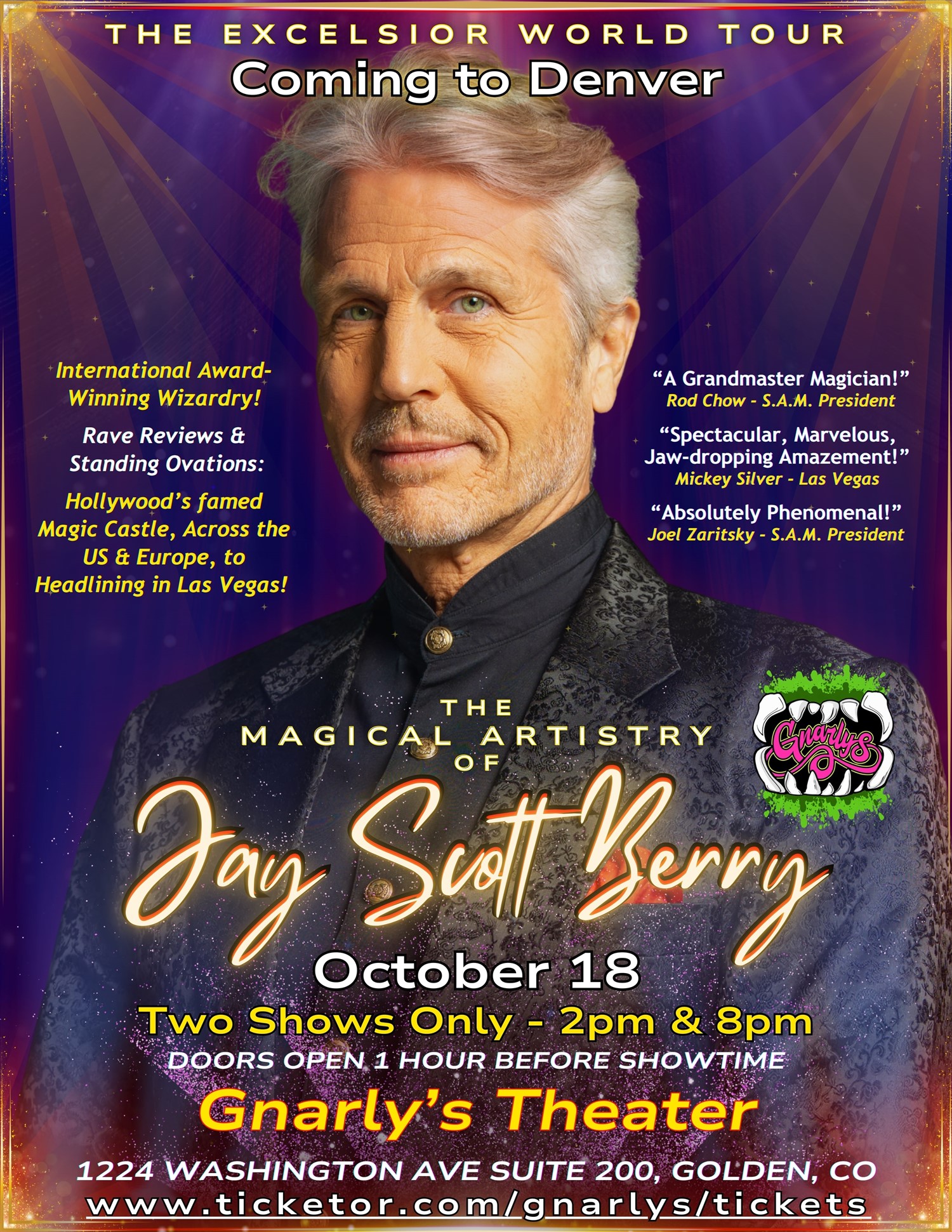 Get information & buy tickets toThe Magical Artistry of Jay Scott Berry  on Oct 20, 00:00 @Gnarly's | Gnarly's