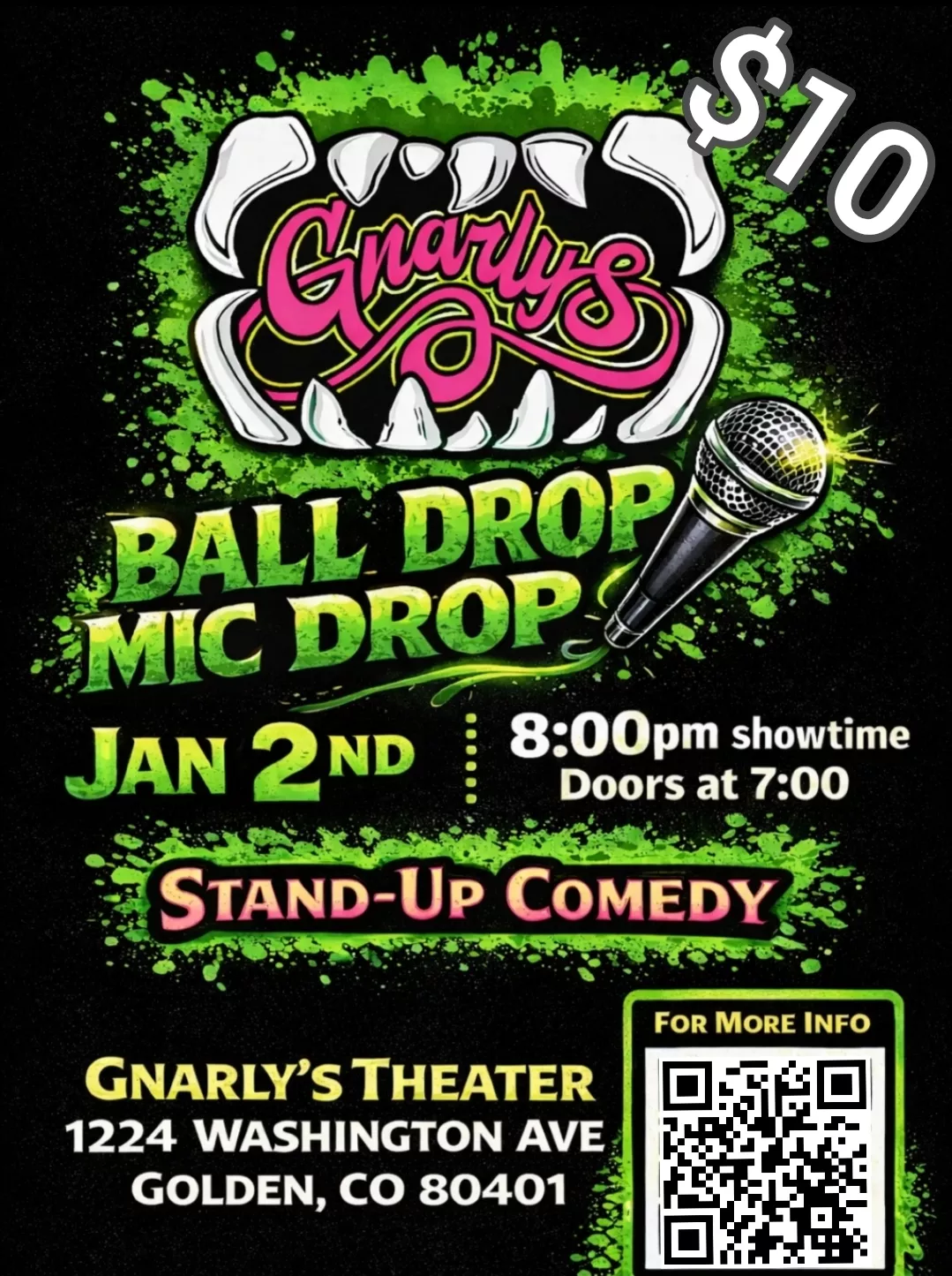 Get information & buy tickets toBall drop mic drop  on Jan 02, 20:00 @Gnarly's | Gnarly's