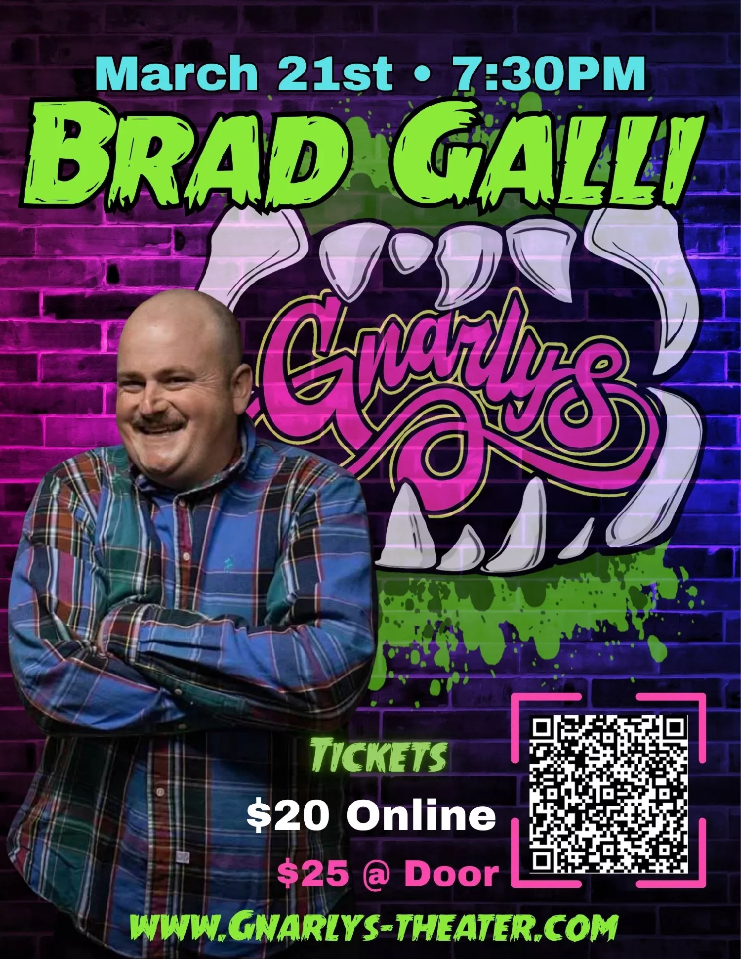 Get information & buy tickets toBrad Galli  on Mar 21, 19:30 @Gnarly's | Gnarly's