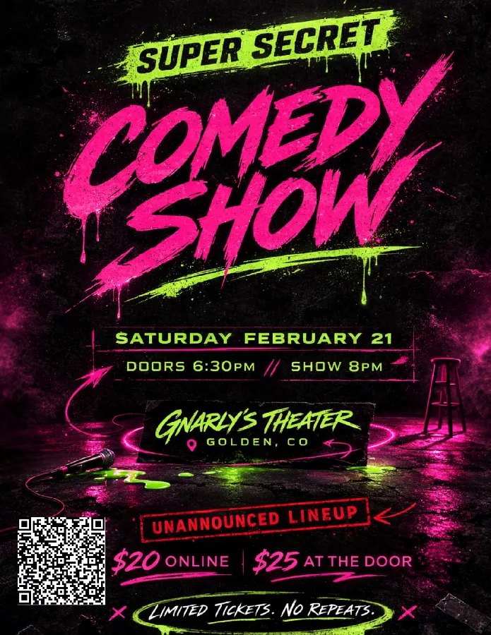 Get Information and buy tickets to Super Secret Comedy Show  on Gnarly's