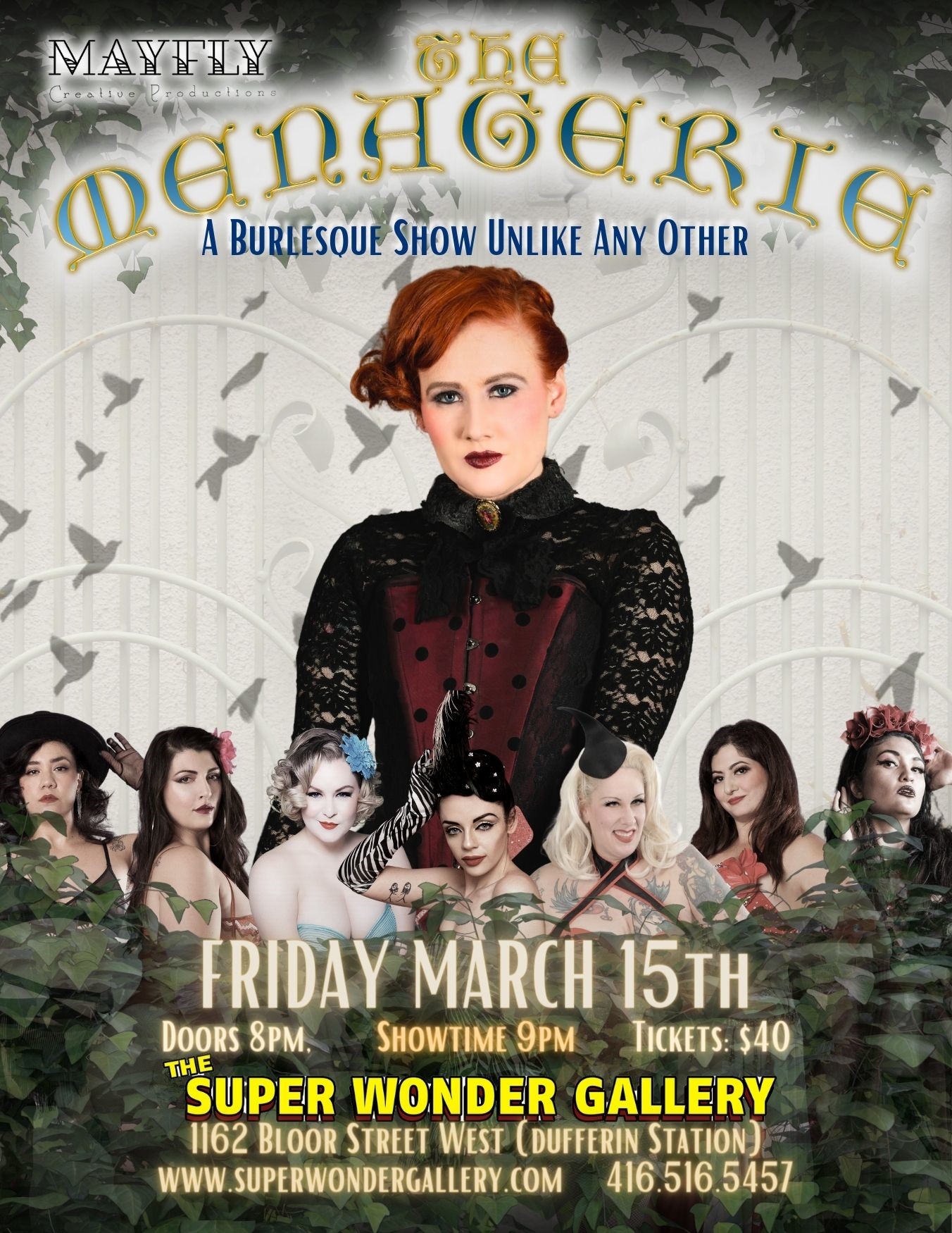 The MENAGERIE A Burlesque Show Unlike Any Other on Mar 15, 20:00@SUPER WONDER GALLERY - Buy tickets and Get information on Super Wonder Gallery 
