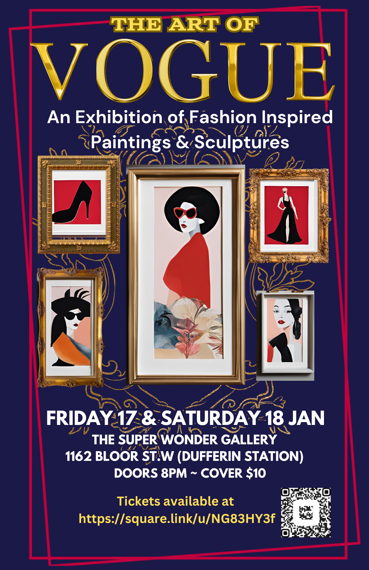 Get information & buy tickets to ART OF VOGUE Art of Fashion on Jan 17, 20:00 @SUPER WONDER GALLERY | Super Wonder Gallery