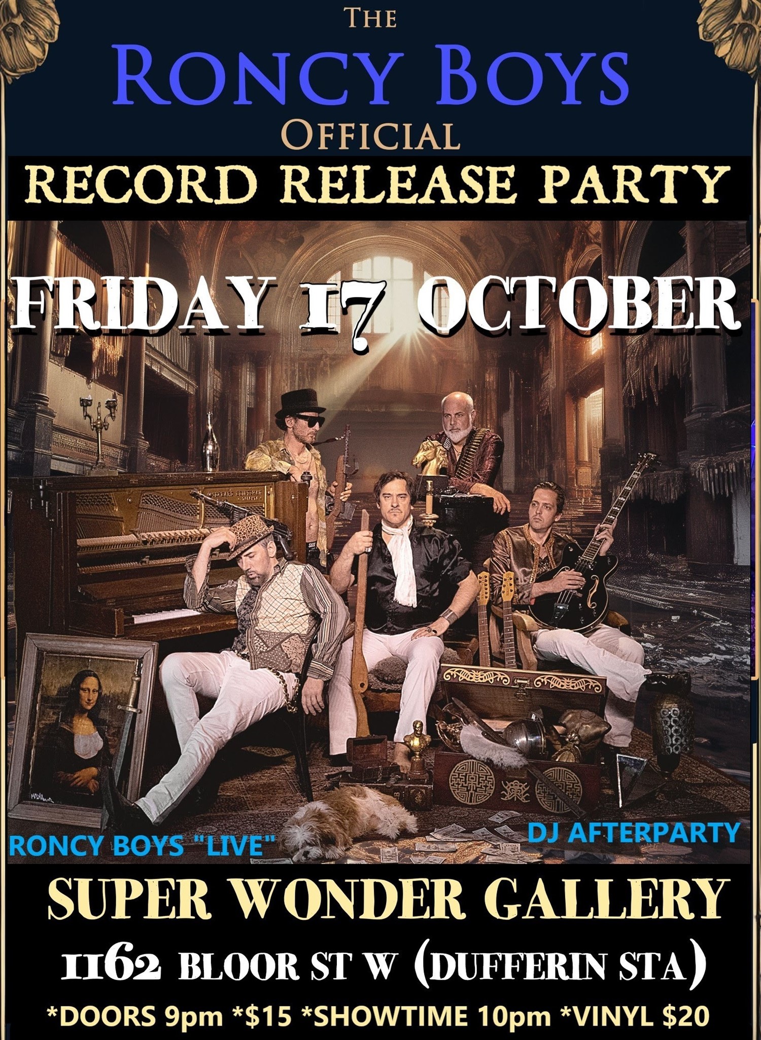 Get information & buy tickets toRecord Release Party The RONCY BOYS! on Oct 17, 21:00 @SUPER WONDER GALLERY | Super Wonder Gallery