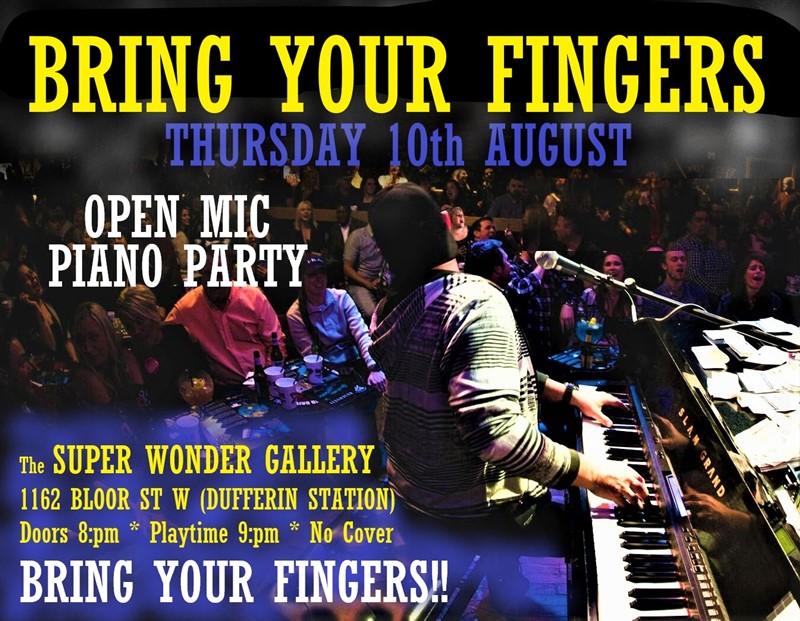 Get Information and buy tickets to Open Mic Piano Party Bring Your Fingers on Super Wonder Gallery