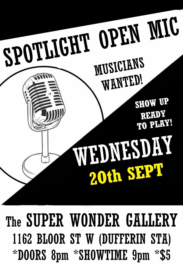 Get Information and buy tickets to OPEN MIC  on Super Wonder Gallery