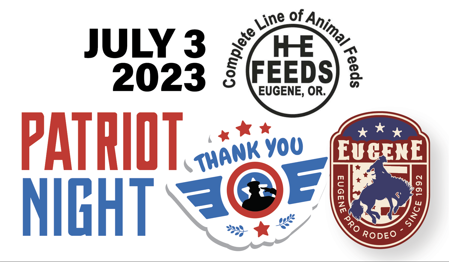 2023 Eugene Pro Rodeo Monday, July 3 - Patriot Night!- Information