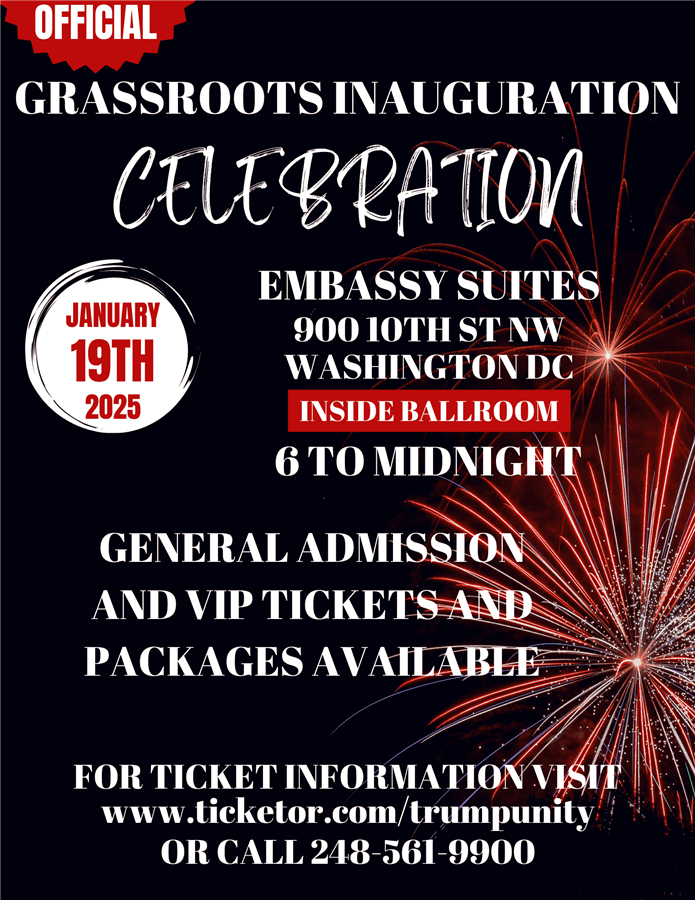 Get Information and buy tickets to Grassroots Presidential Inauguration Celebration  on Trum Unity Bridge