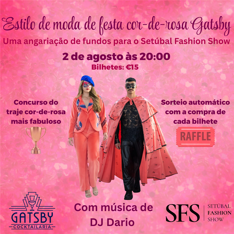 Estilo de moda de festa cor-de-rosa Gatsby (Uma angariação de fundos)