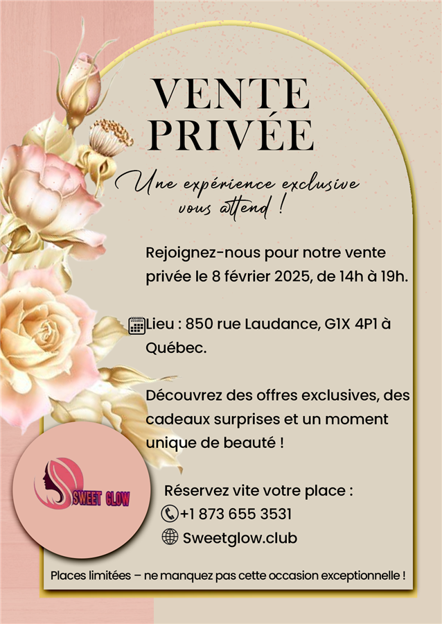 Vente privée sweet glow