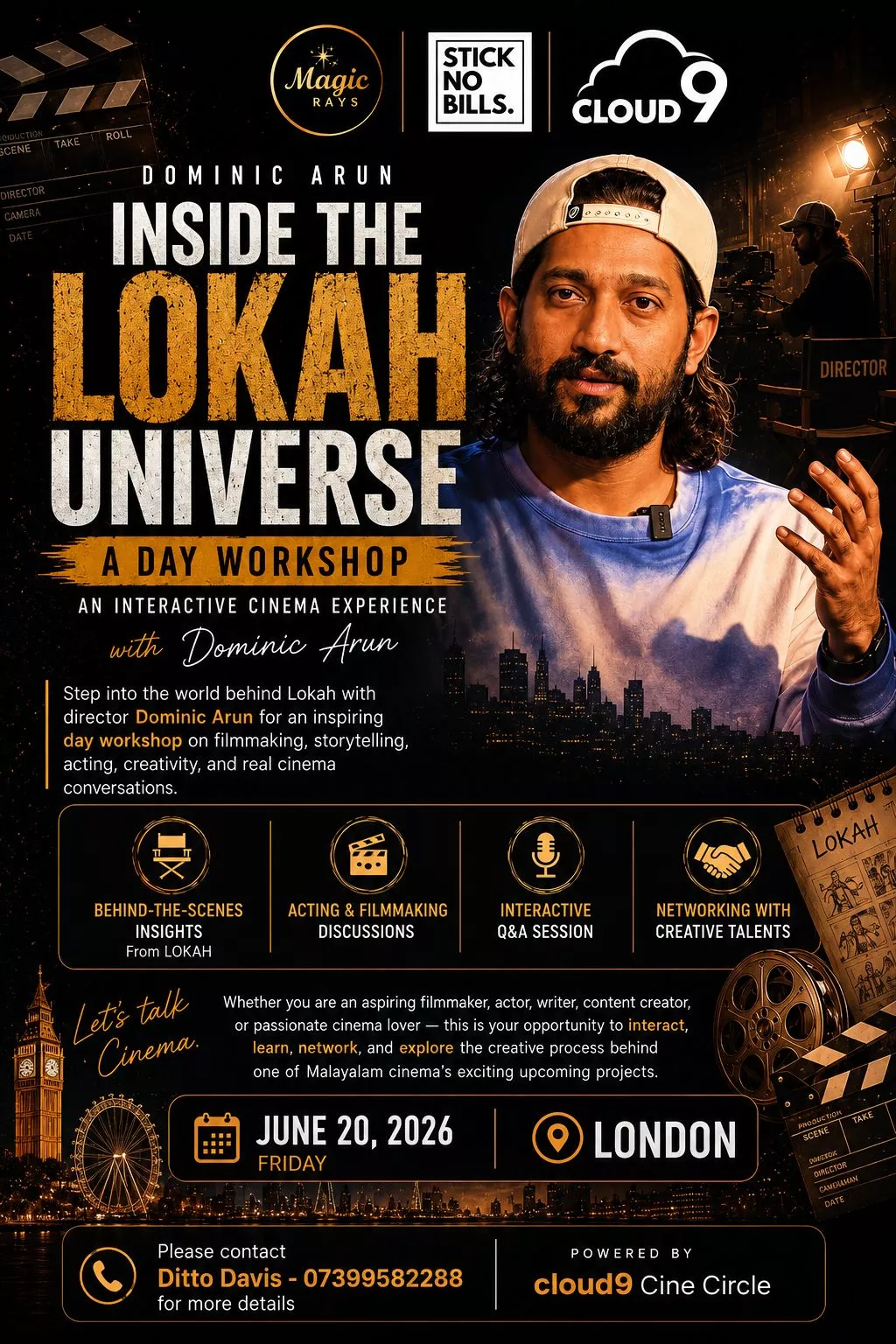 Get information & buy tickets toCinema with Arun Dominic INSIINSIDE THE LOKAH UNIVERSE - An Interactive Cinema Workshop with Arun Dominic on Jun 20, 10:00 @London