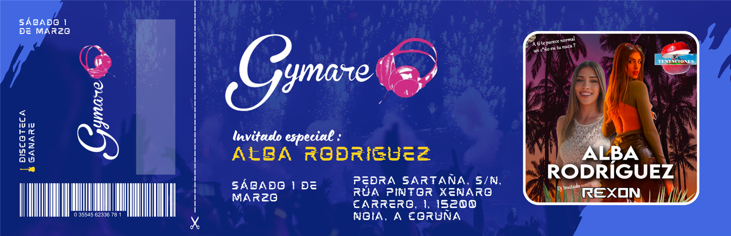 Get information & buy tickets to Alba Rodriguez Tentaciones X Gymare  on Mar 01, 23:55 @Discoteca Gymare | DISCOTECA GYMARE