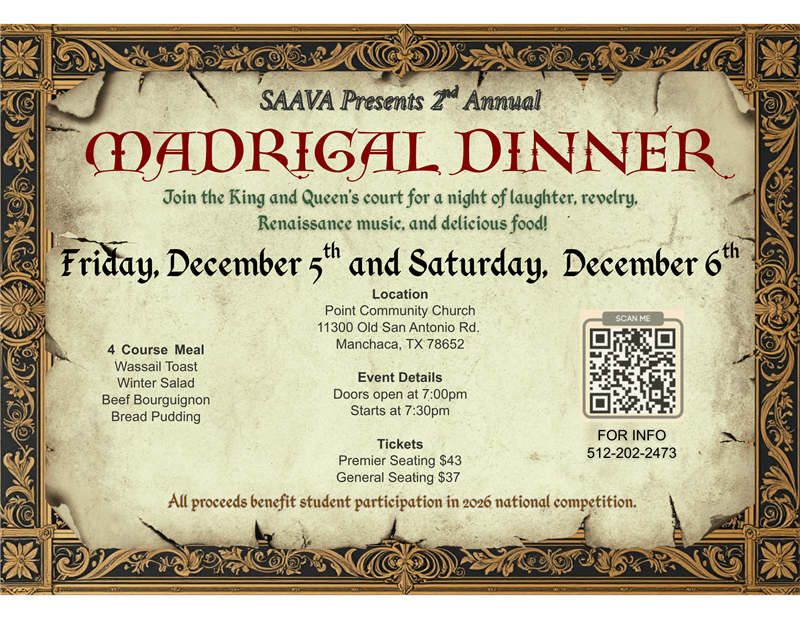 2nd Annual Madrigal Dinner