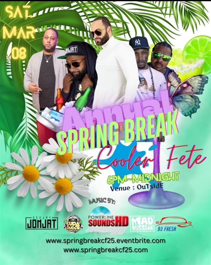 Get Information and buy tickets to 2025 Annual Spring Break Cooler Fete  on springbreakcf25