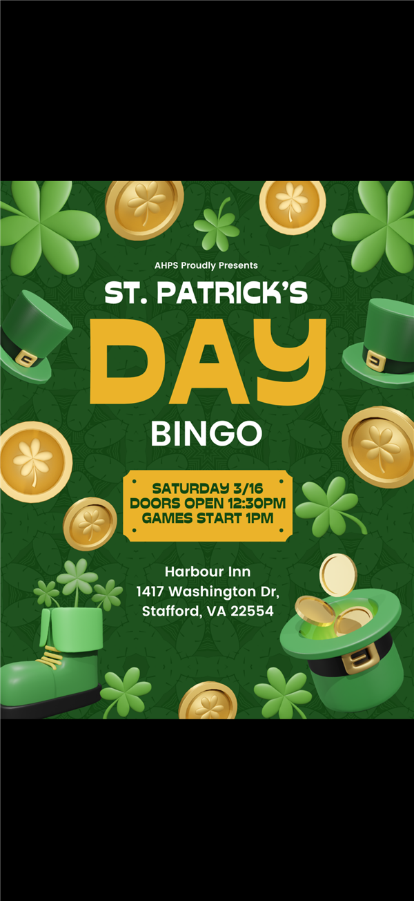 AHPS St.Patrick’s Day Bingo