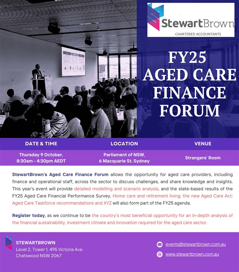 NSW - FY25 Aged Care Finance Forum