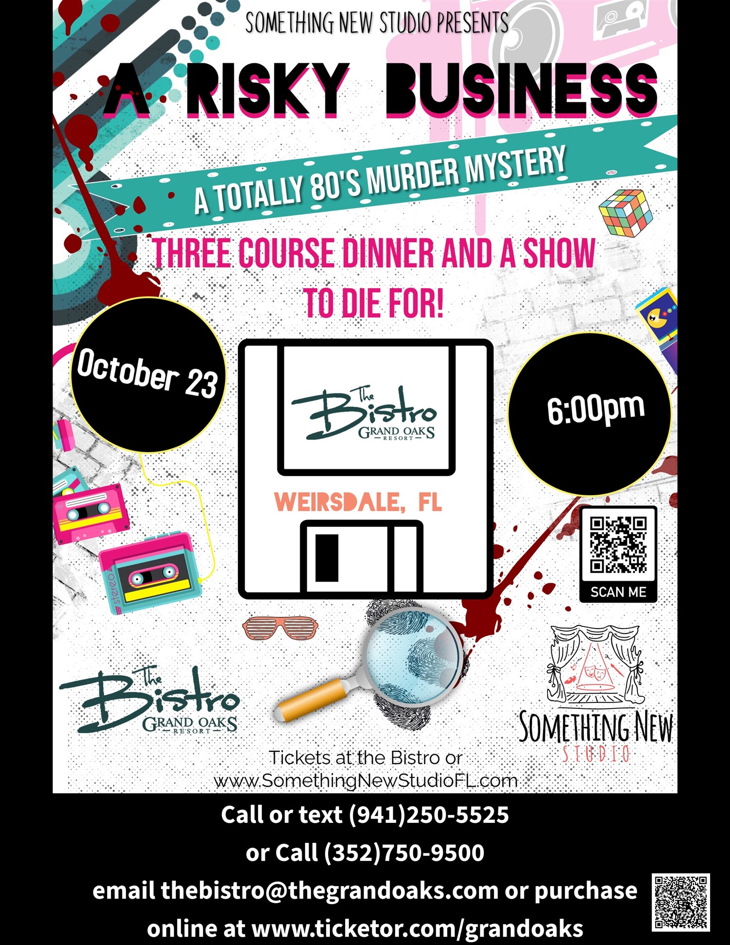 Get information & buy tickets toRisky Business, Murder Mystery Dinner  on Oct 23, 18:00 @The Bistro at Grand Oaks | Grand Oaks Resort