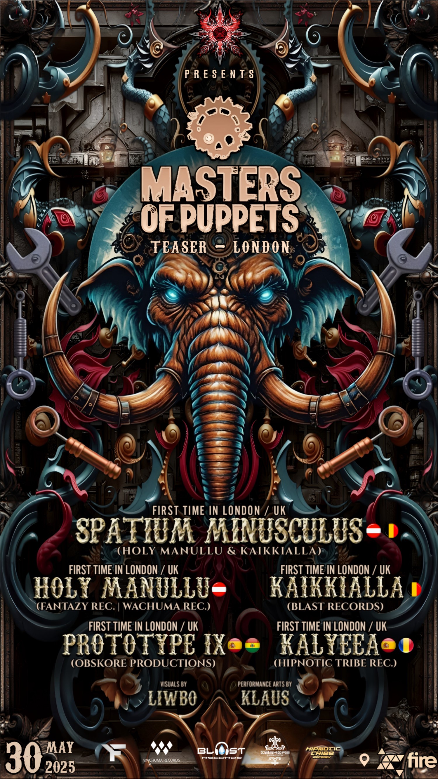 Get information & buy tickets to MOP LONDON TEASER PARTY MASTER OF PUPPETS TEASER LONDON BY PSYCLOWNS on May 30, 23:00 @FIRE LONDON | PSYCLOWNS