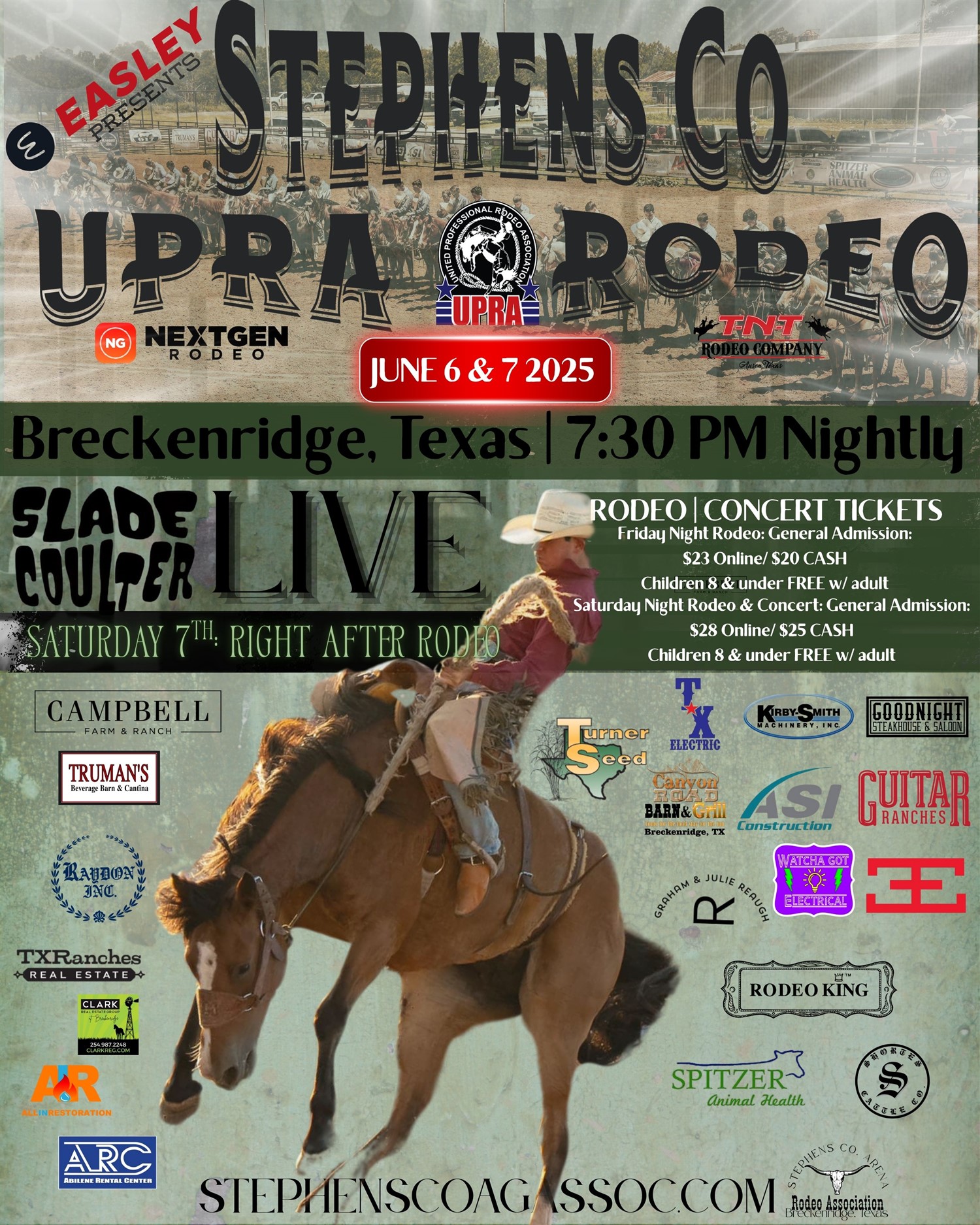 Get information & buy tickets to Stephens County UPRA Friday June 6, 2025 on Jun 06, 19:30 @Stephen Co. Expo | Stephens Co Rodeo Association