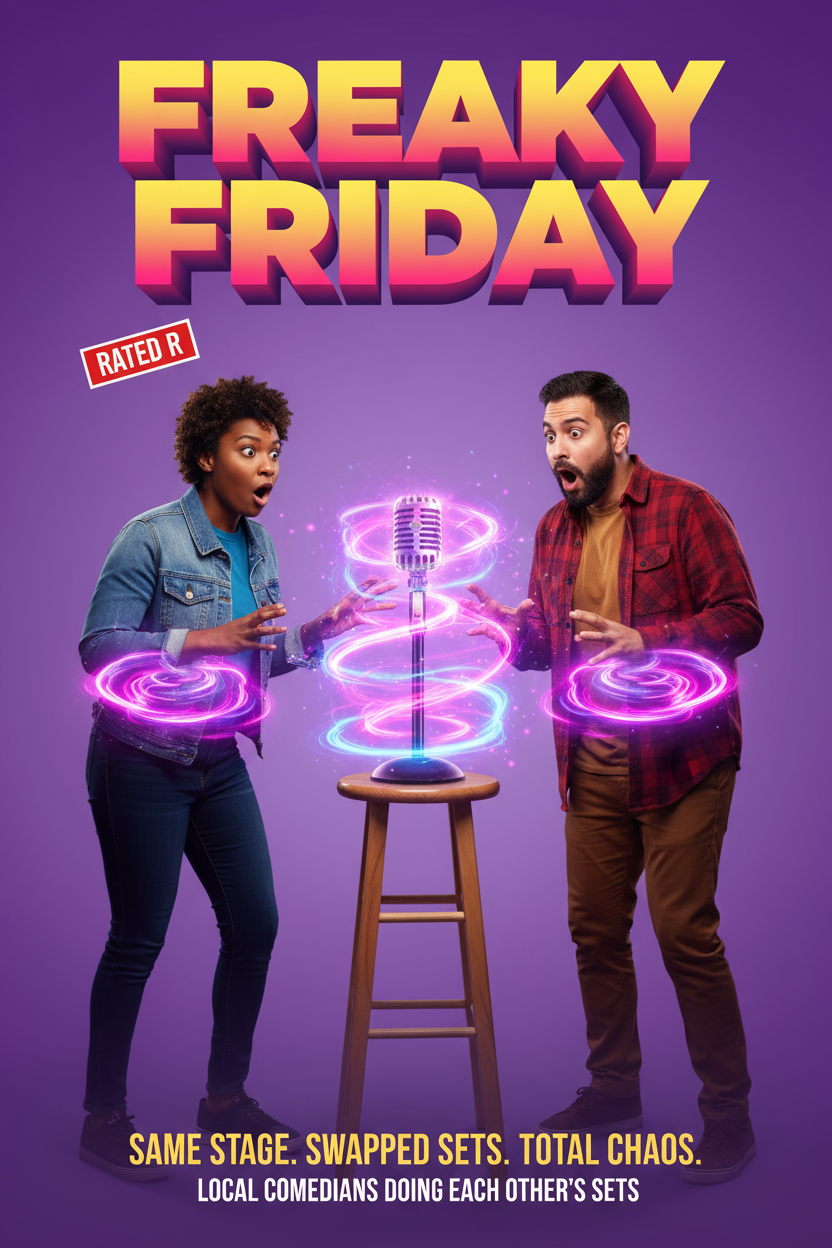 Get information & buy tickets toWatson's Live! Freaky Friday Adult Comedy Show (Rated R)  on Nov 07, 20:00 @Watson's Mystery Cafe & Spirits | watsons