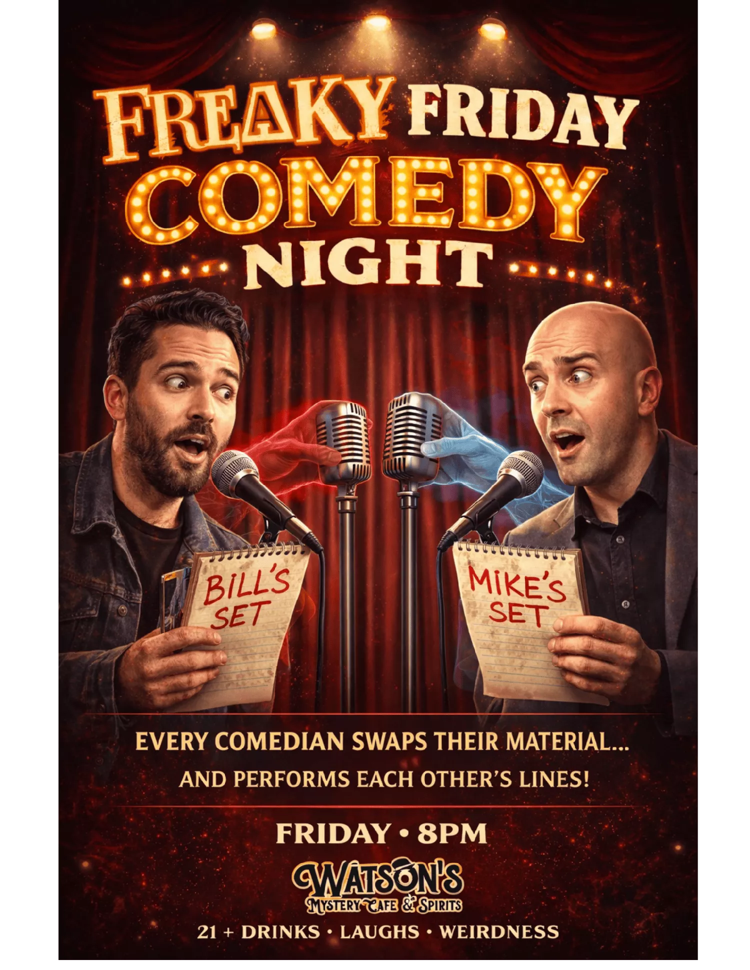 Watson's Live! Freaky Friday Adult Comedy Show image