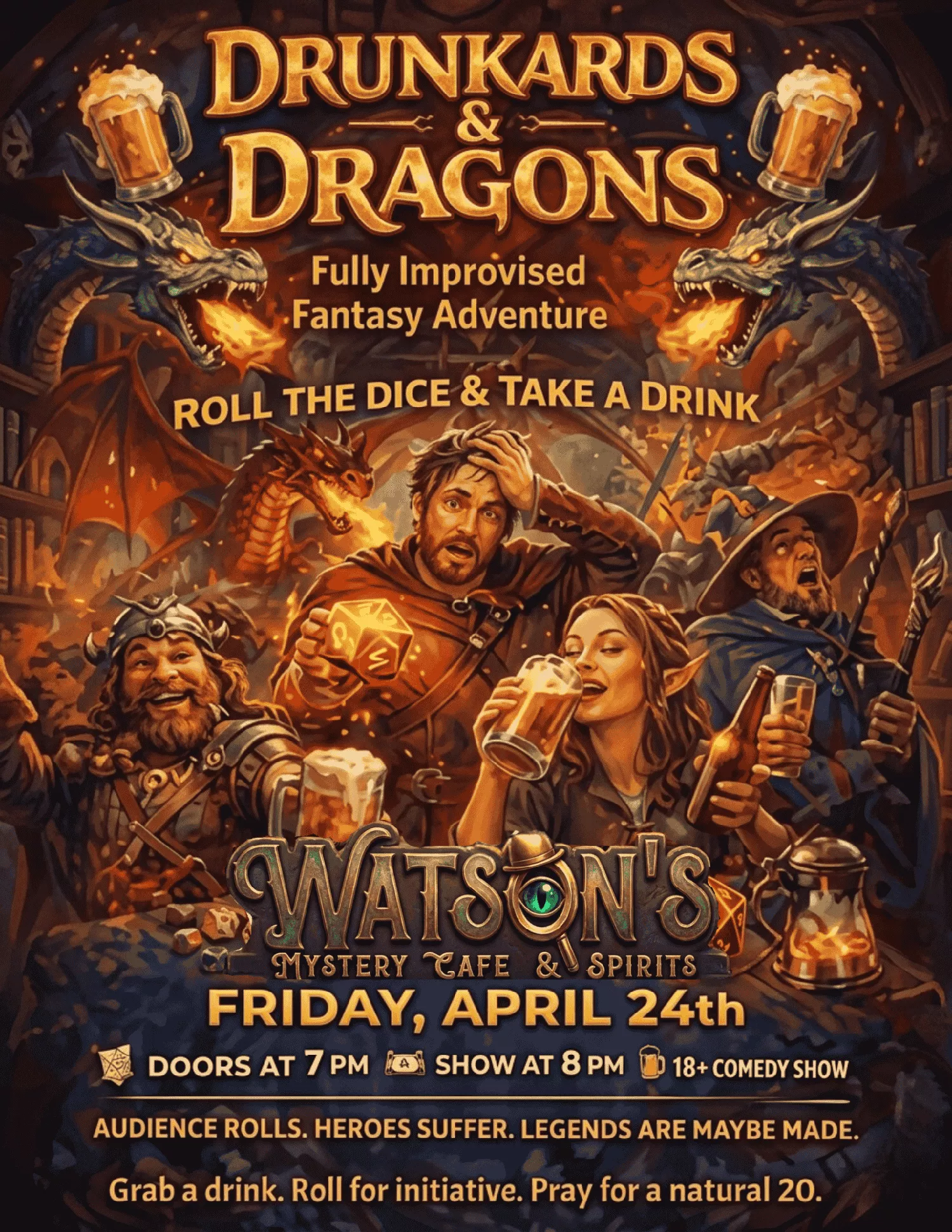 How We Roll: Drunkards and Dragons Comedy Show (21+) image